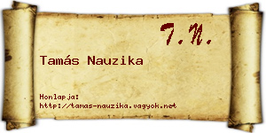 Tamás Nauzika névjegykártya